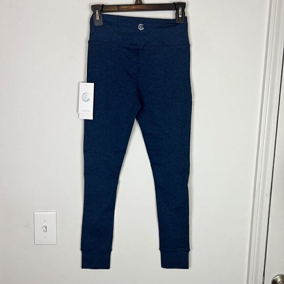 Calme By Johnny Was Ease Space Dye High Waist Leggings Size XS Iris Blue Workout - Picture 3 of 8